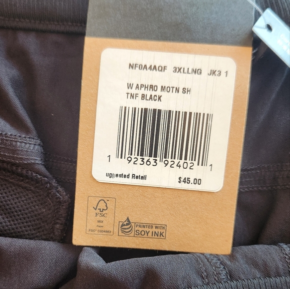 🏷️ North Face Aphrodite Motion Shorts Black Drawstring Pockets XXXL - Picture 12 of 14